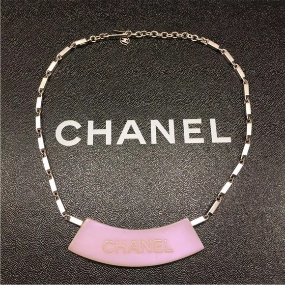 Chanel Purple Pink Iridescent Necklace - Picture 2 of 4